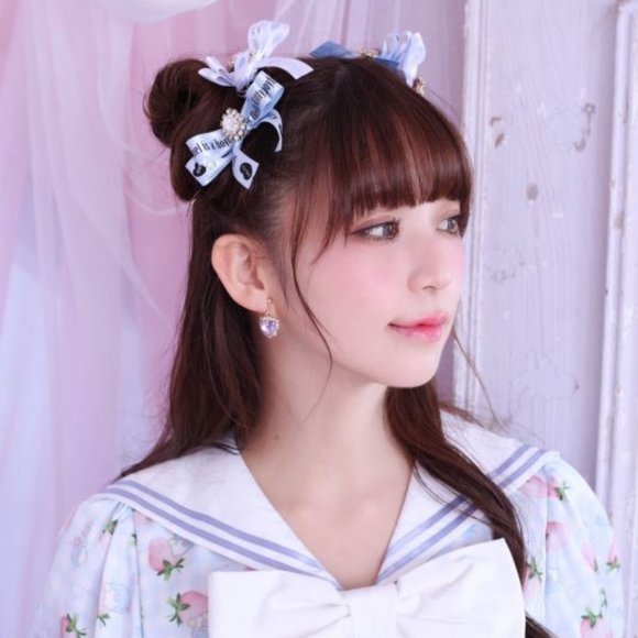 RoseMarie Seoir x Sanrio Tuxedo Sam princess bijou ribbon hair tie - Picture 4 of 8